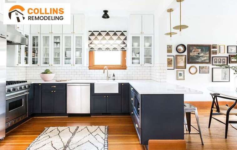 Kitchen with designated zones alongside a functional work triangle.